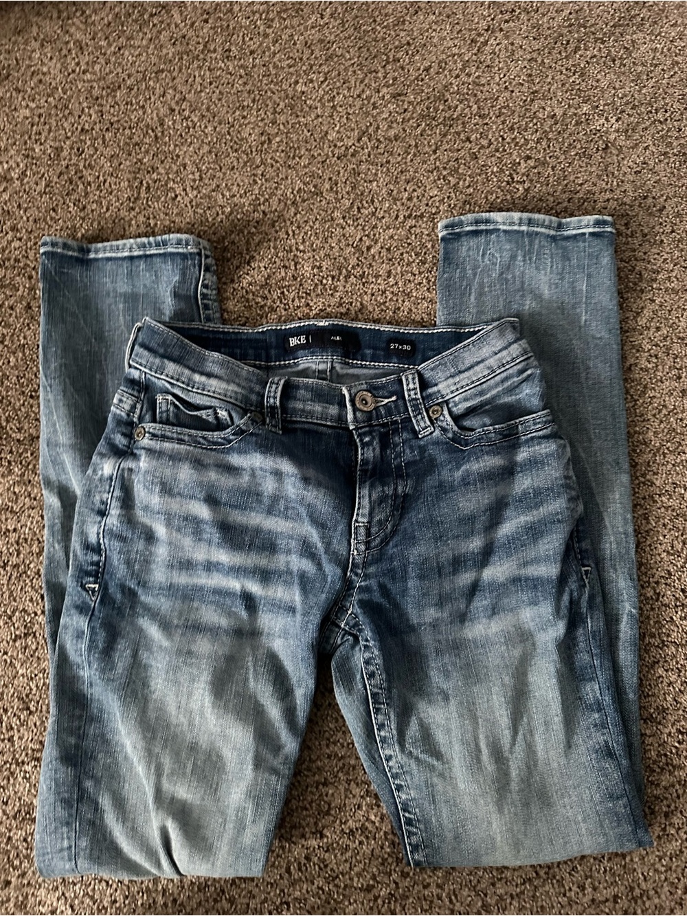 BKE Men’s  Faded Blue Skinny Jeans